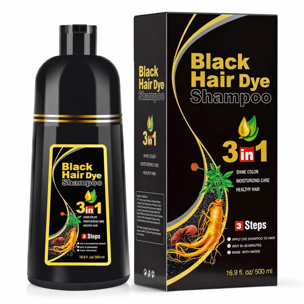 Hair Color Dye Shampoo 3 in 1 - 500ml