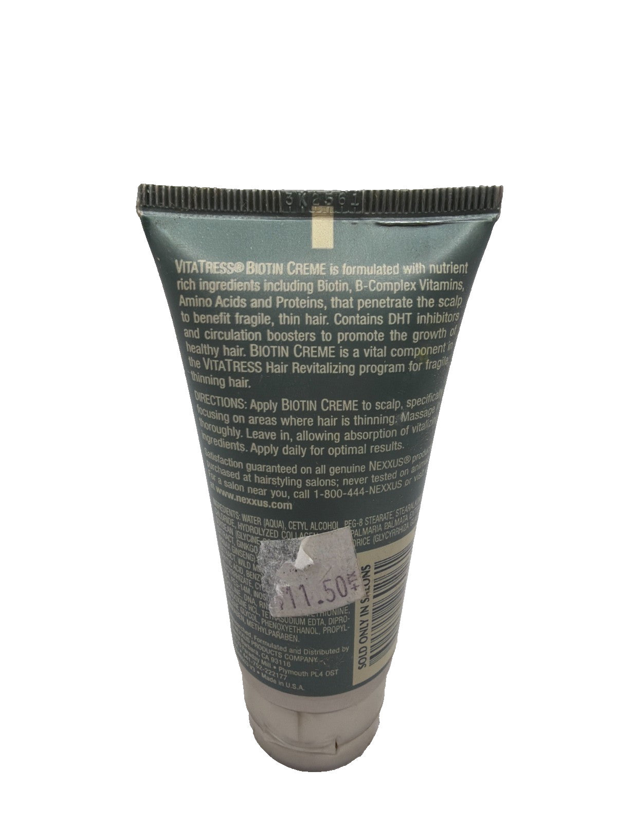 Nexxus VitaTress Biotin Scalp Treatment Creme 2.1 oz