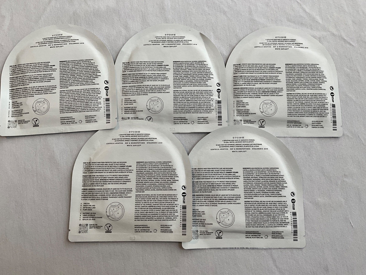 Hydrogel Eye & Cheek Mask 5 Pack with Centella & Hyaluronic Acid