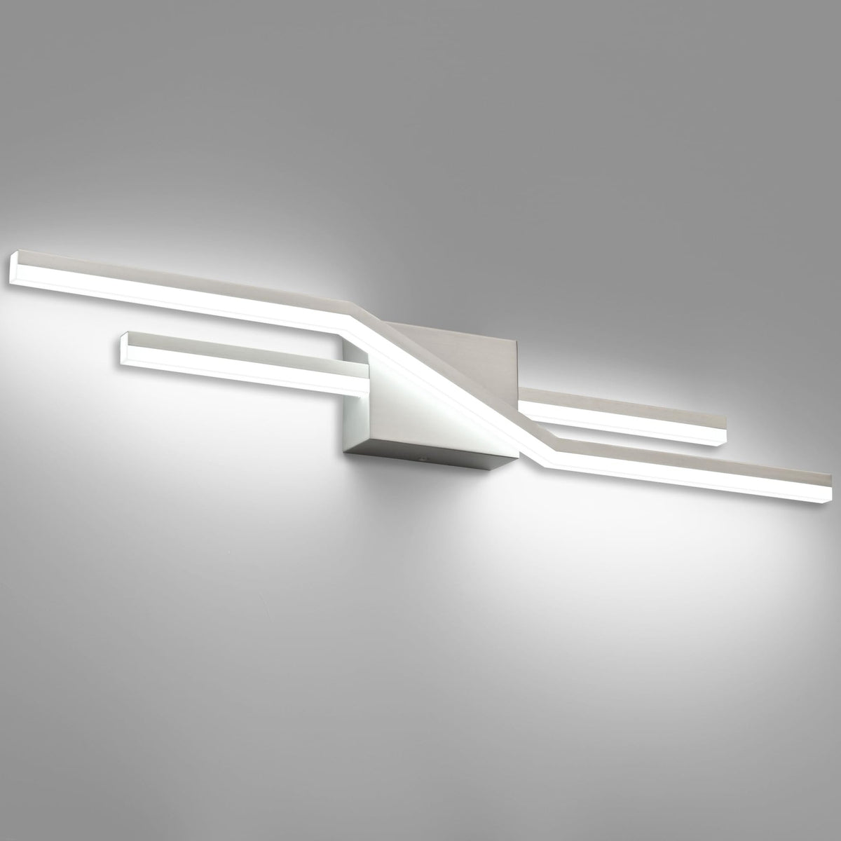 32 Inch Dimmable Bathroom Vanity Light Fixture in Brushed Nickel