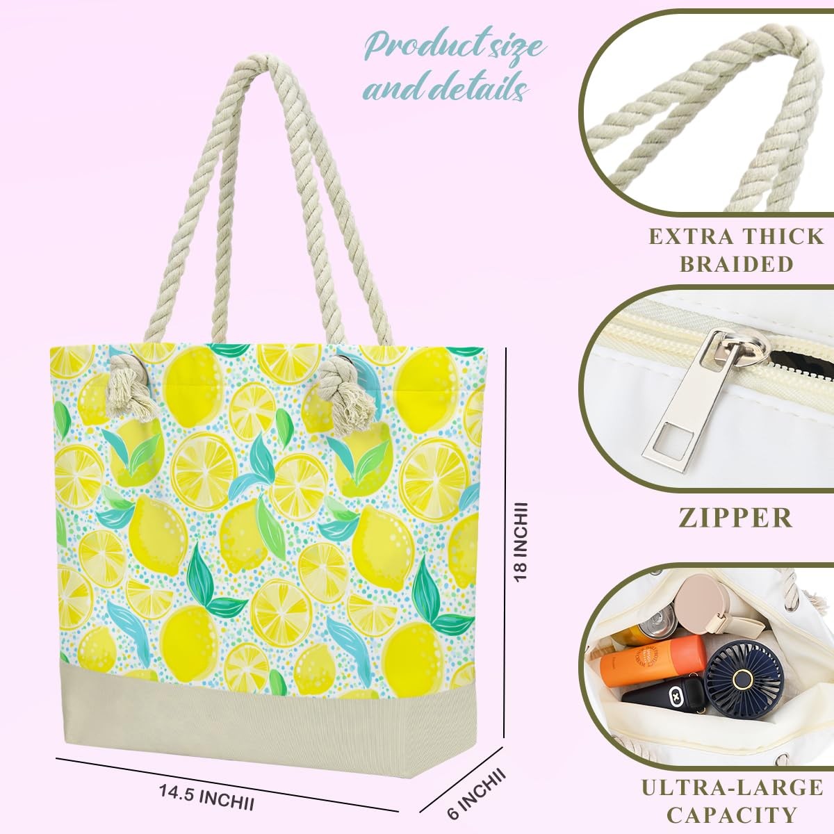 Waterproof Beach & Wet Bag Set for Women - Cosmetic and Tote Bags