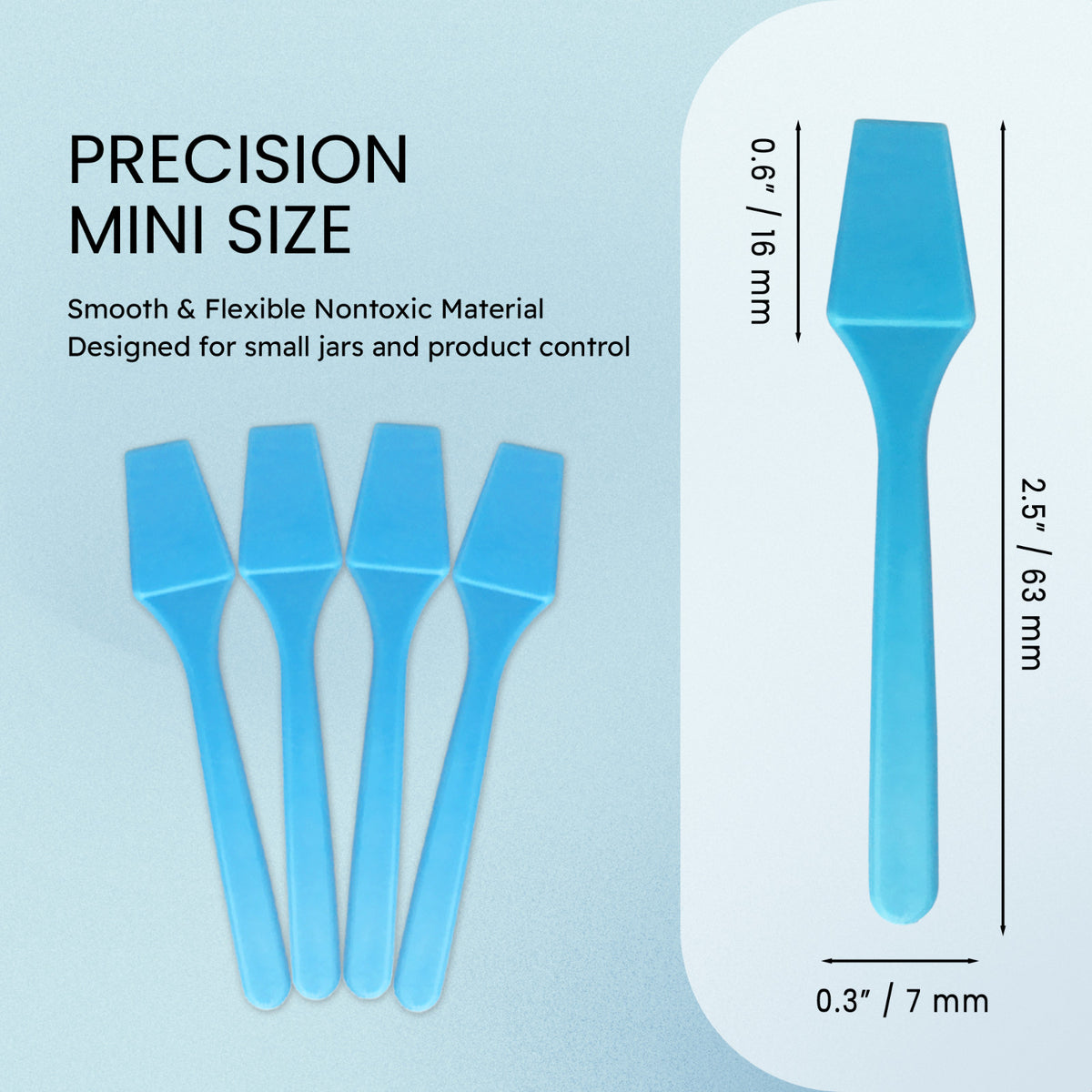 Small Plastic Makeup Spatula Set - 2.5 Inch Cosmetic Scoop, 100 Pieces