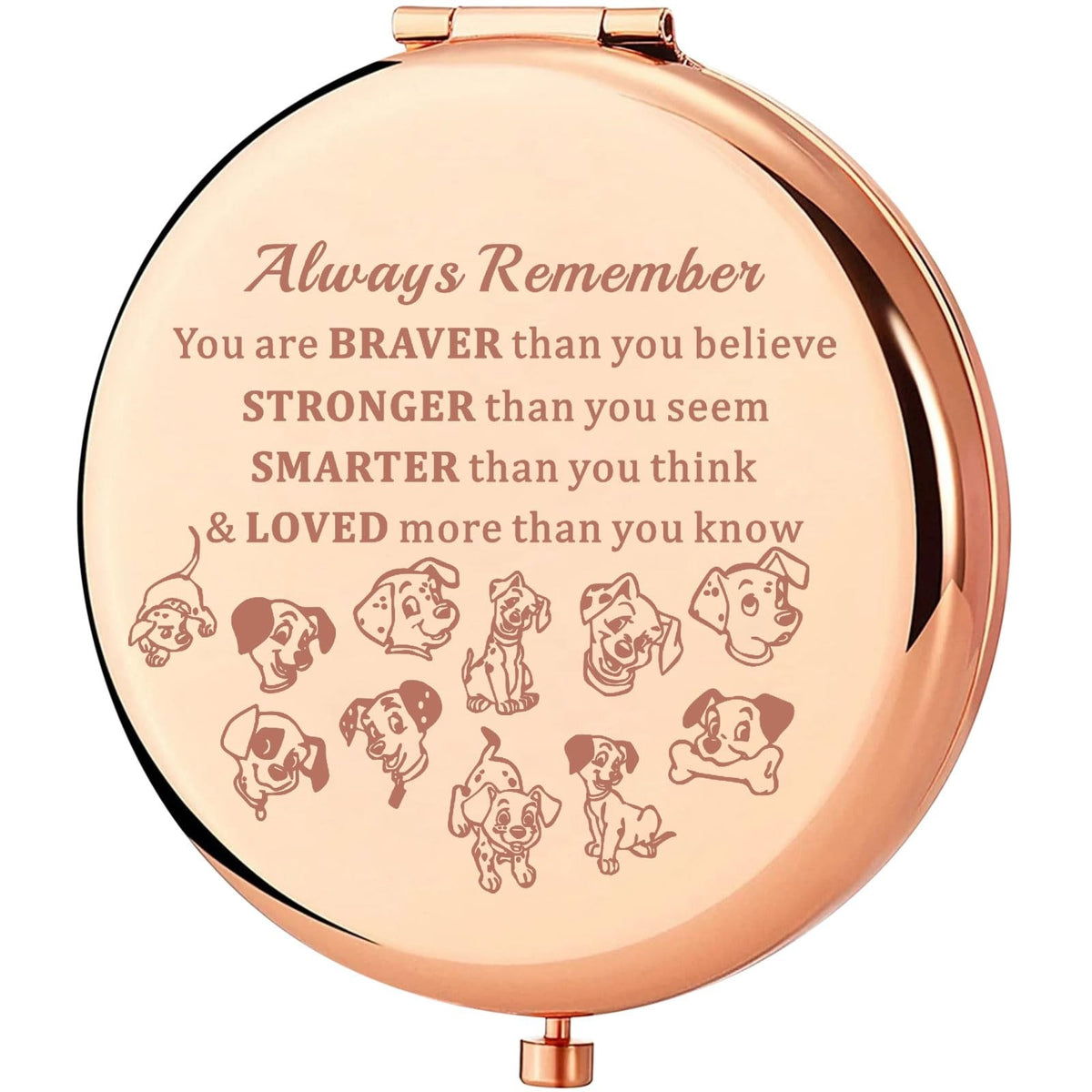 Dalmatians Pocket Mirror with Pongo & Perdita - Compact Travel Makeup Mirror