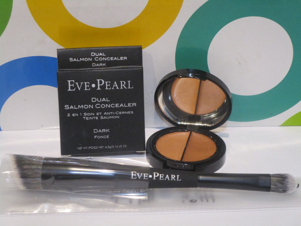 Dual Salmon Concealer & Brush - Dark (0.16 oz) by Eve Pearl