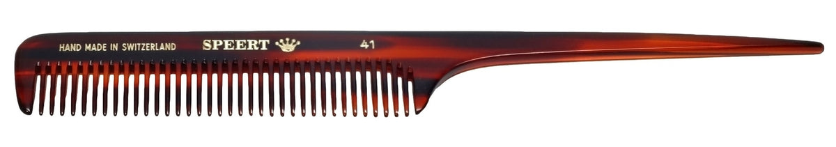 Handmade European Cellulose Acetate Comb 8-Inch Tortoise Havana Style