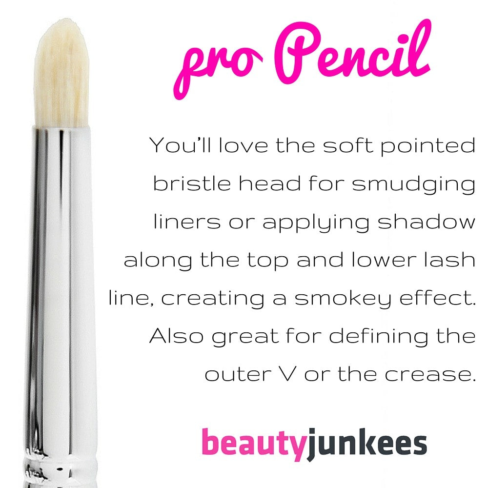 Pro Eye Pencil with Soft Pointed Brush for Smudging and Definition