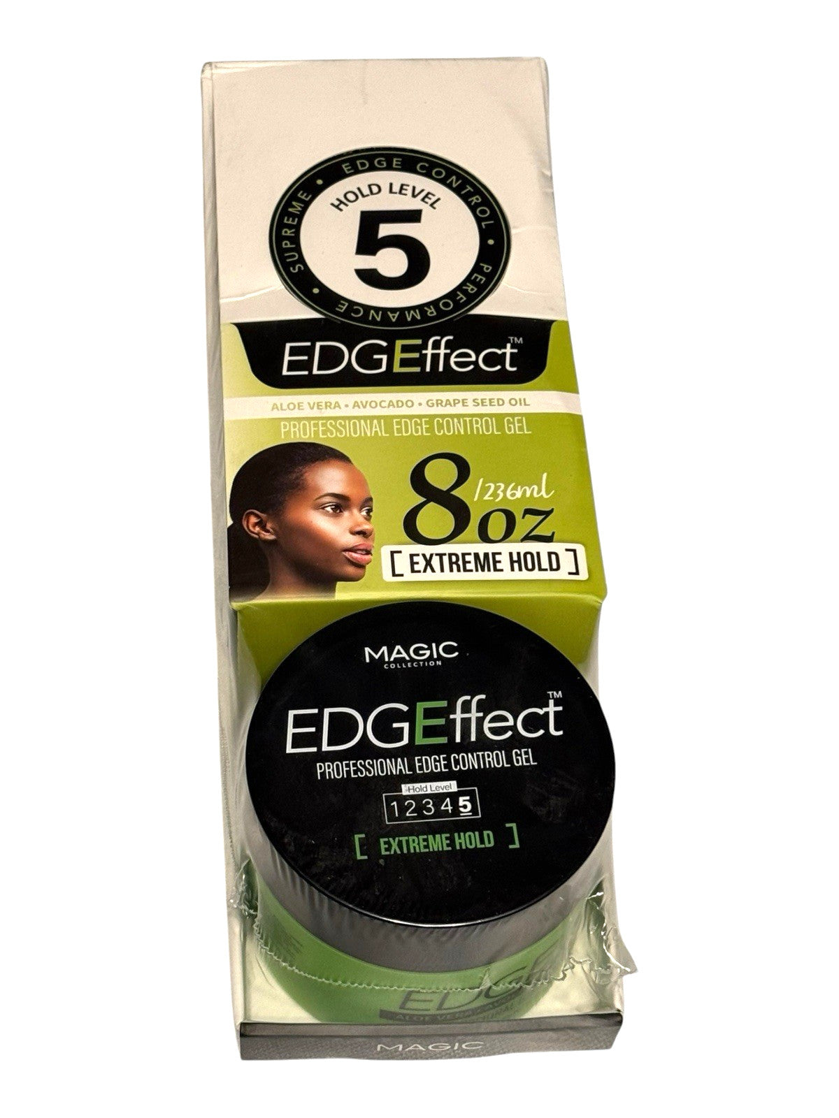 Extreme Hold Edge Control Gel with Avocado & Aloe - 8oz Hair Styling Pomade