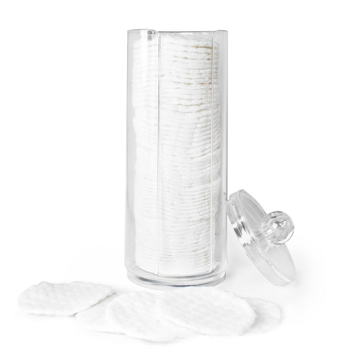 Cosmetic Cotton Pad Holder Makeup Organizer 6.5x2.5 Inch White