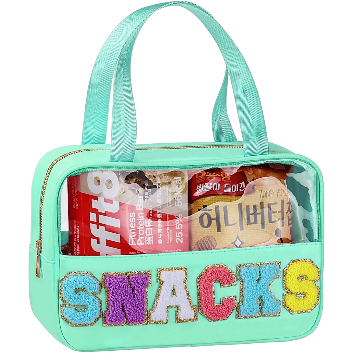 Large Waterproof Travel Makeup Bag with Handle, Clear Cosmetic Organizer