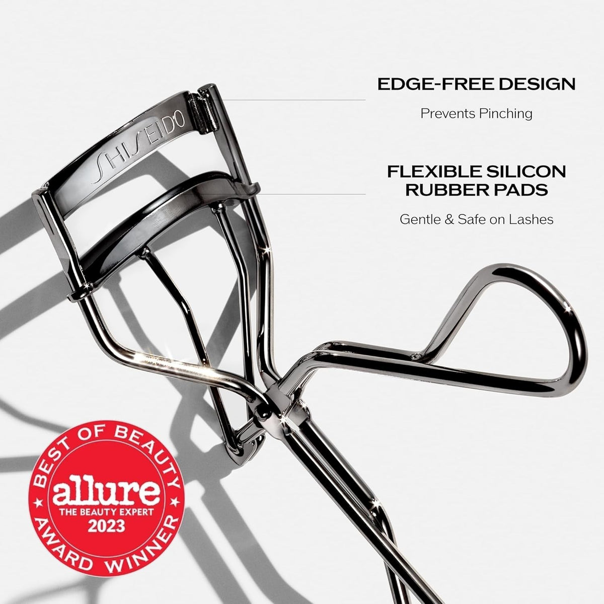 Eyelash Curler with Gentle Silicone Pads - Universal Fit, Edge-Free