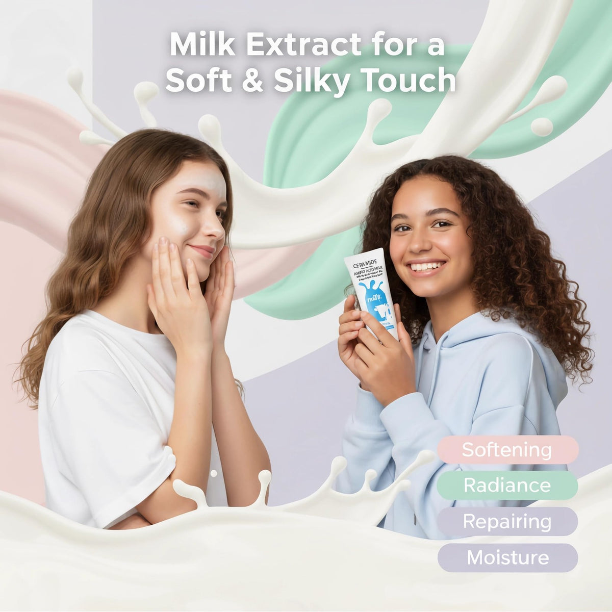 Milk Skin Care Set for Teen Girls - 6-Piece Hydrating Gift Kit