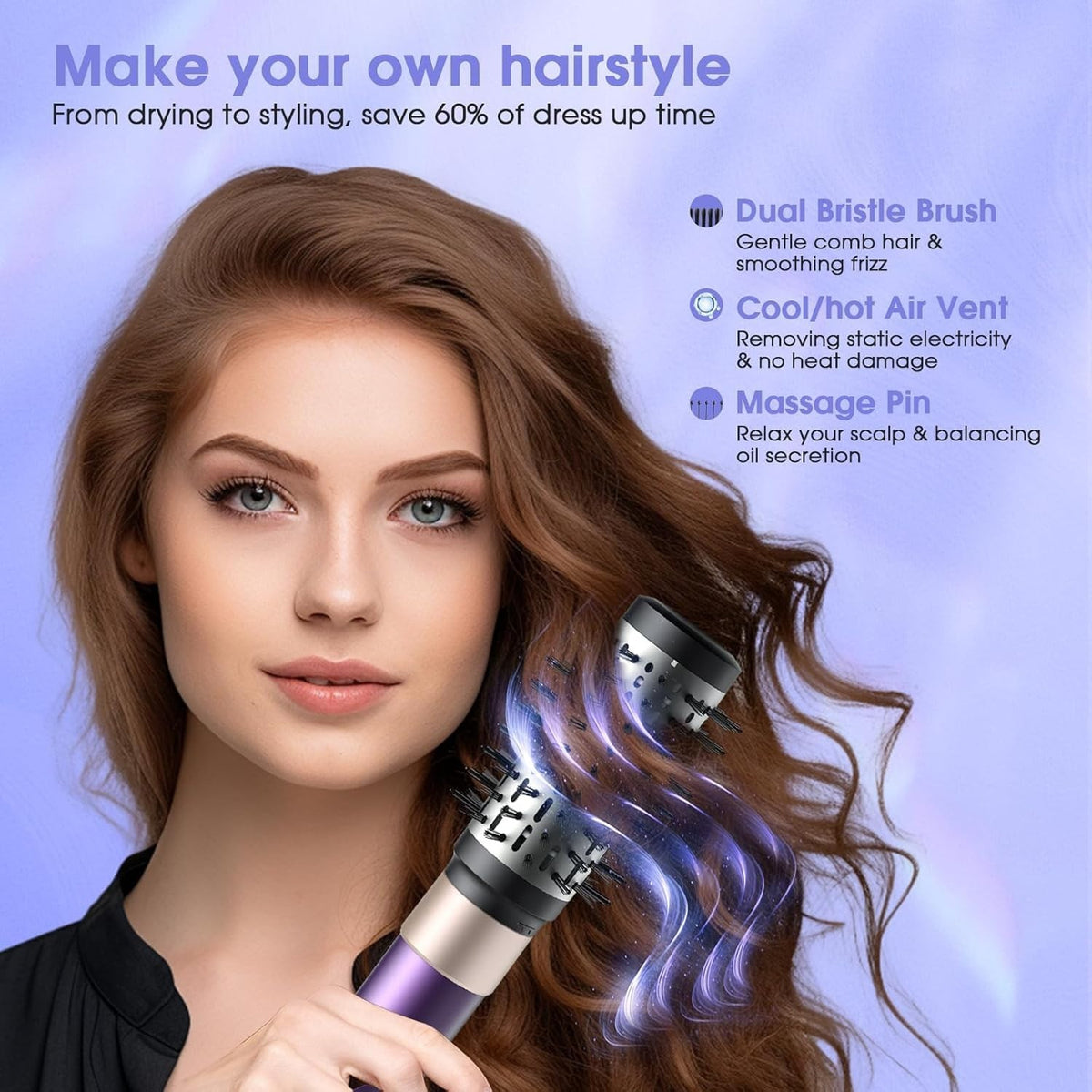 7-in-1 Hair Dryer Brush Set - Auto Curling, Straightening & Volumizing