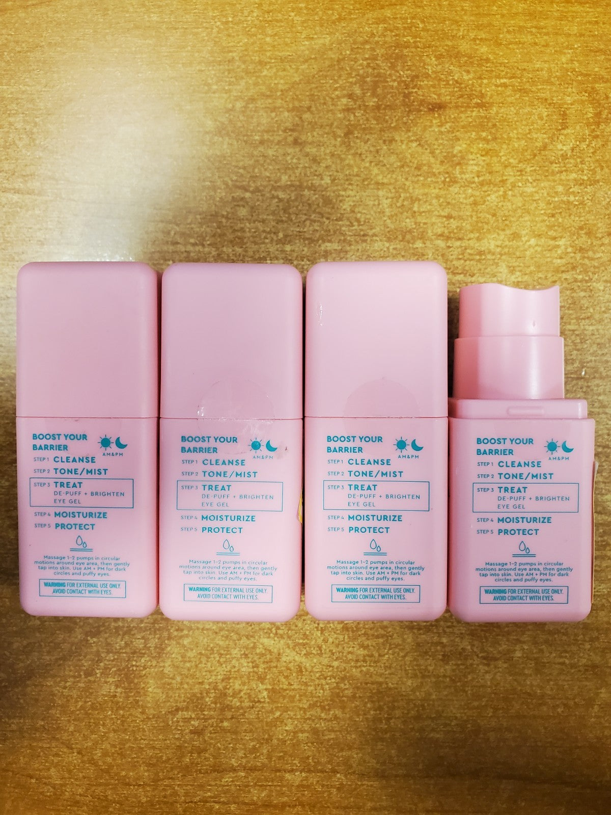 De-Puff Brightening Eye Gel with Tri-Ceramide - 4 Pack
