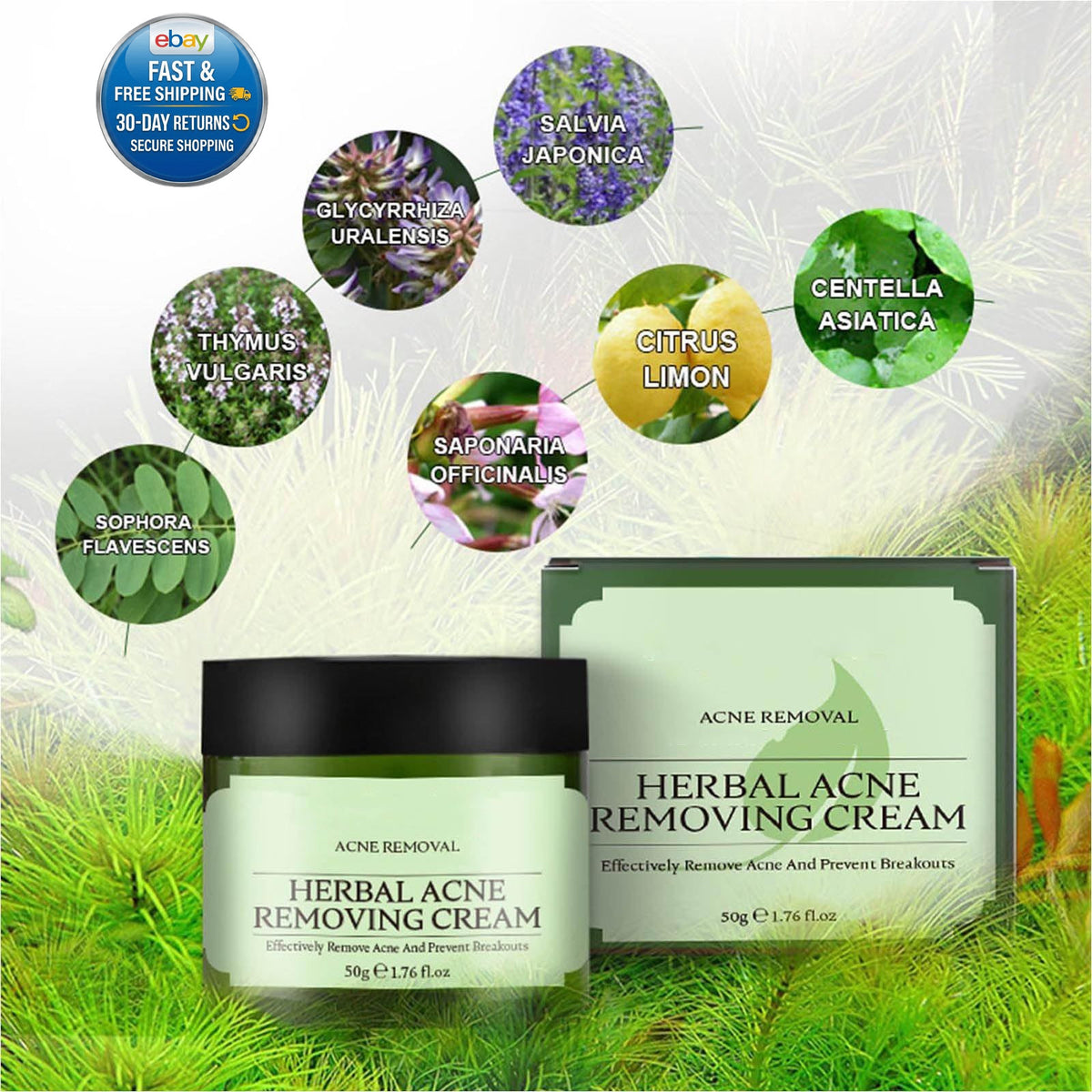 Herbal Acne Removing Face Cream for Oily Skin - Natural & Fast-Acting