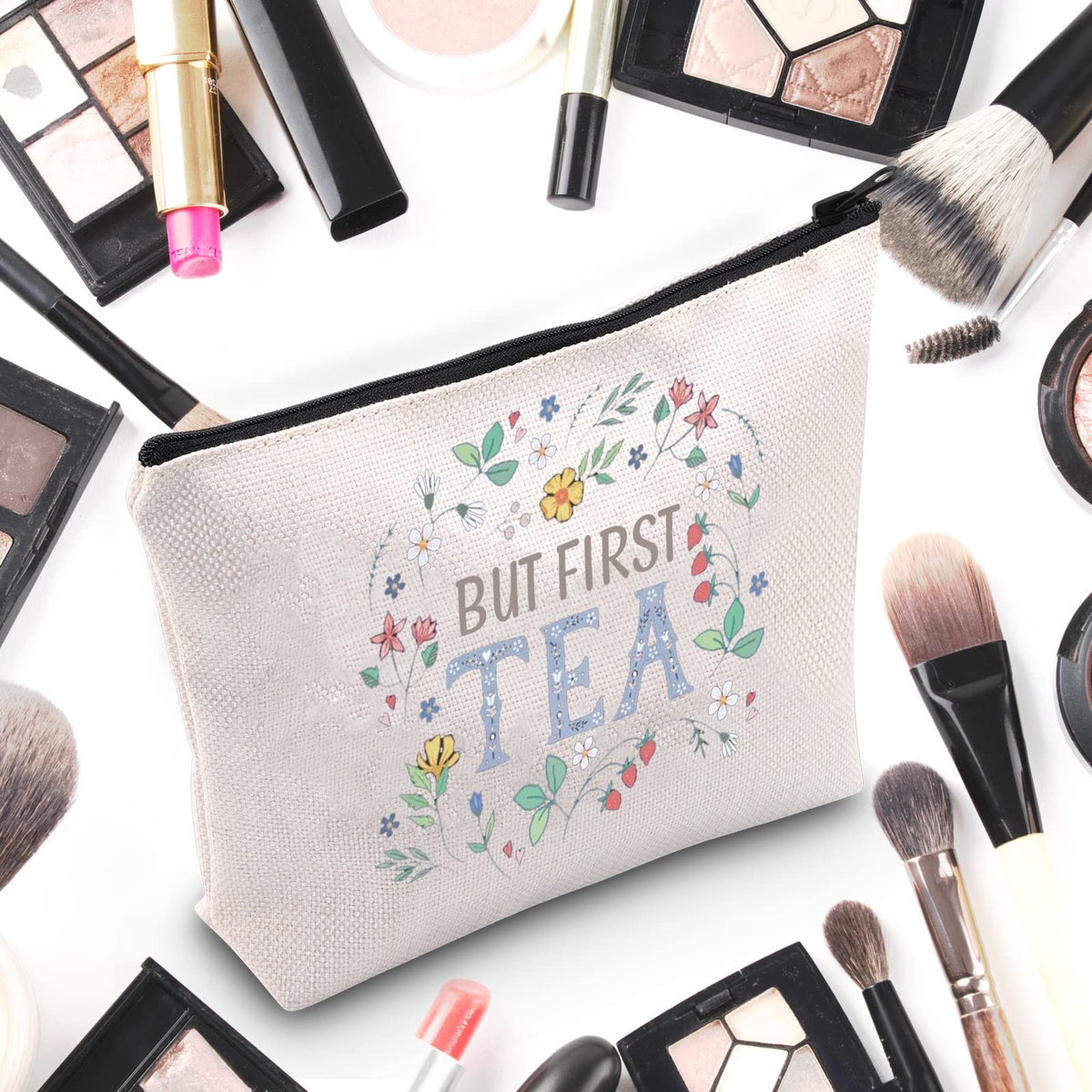 Makeup Organizer Bag with Zipper for Travel and Storage
