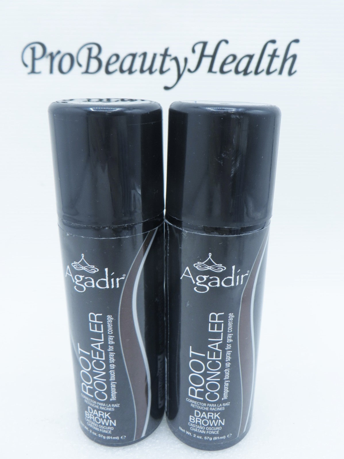 Root Concealer Spray for Gray Coverage - Dark Brown, 2 oz, 2 Bottles