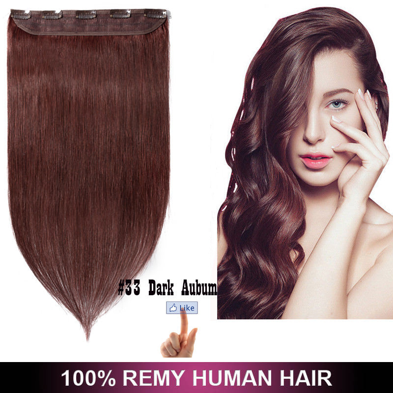 Full Head Clip-In Hair Extensions - Remy Human Hair, Seamless 3/4 Piece