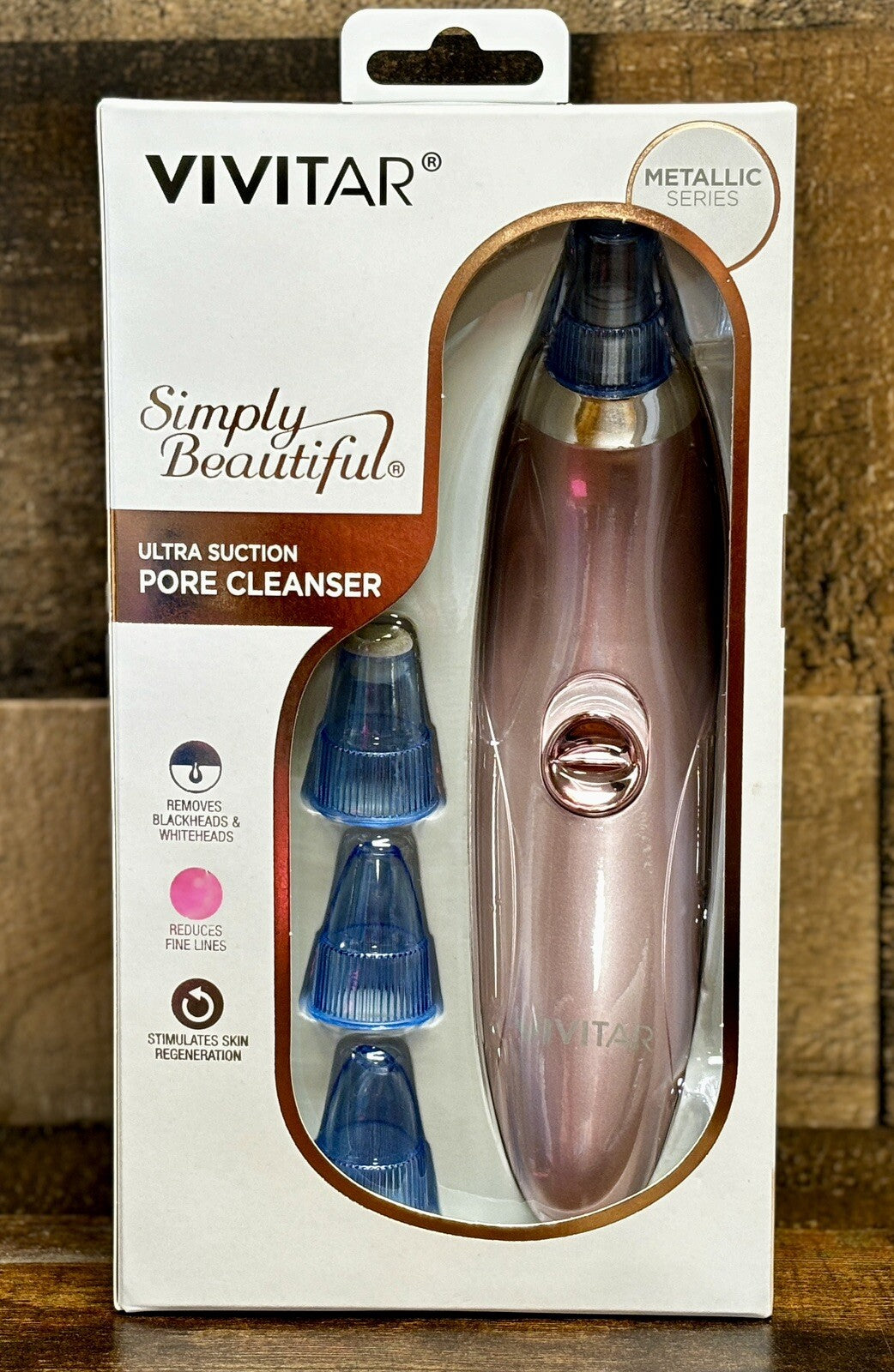 Pore Vacuum Cleaner with 4 Attachments - Facial Cleanser & Blackhead Remover