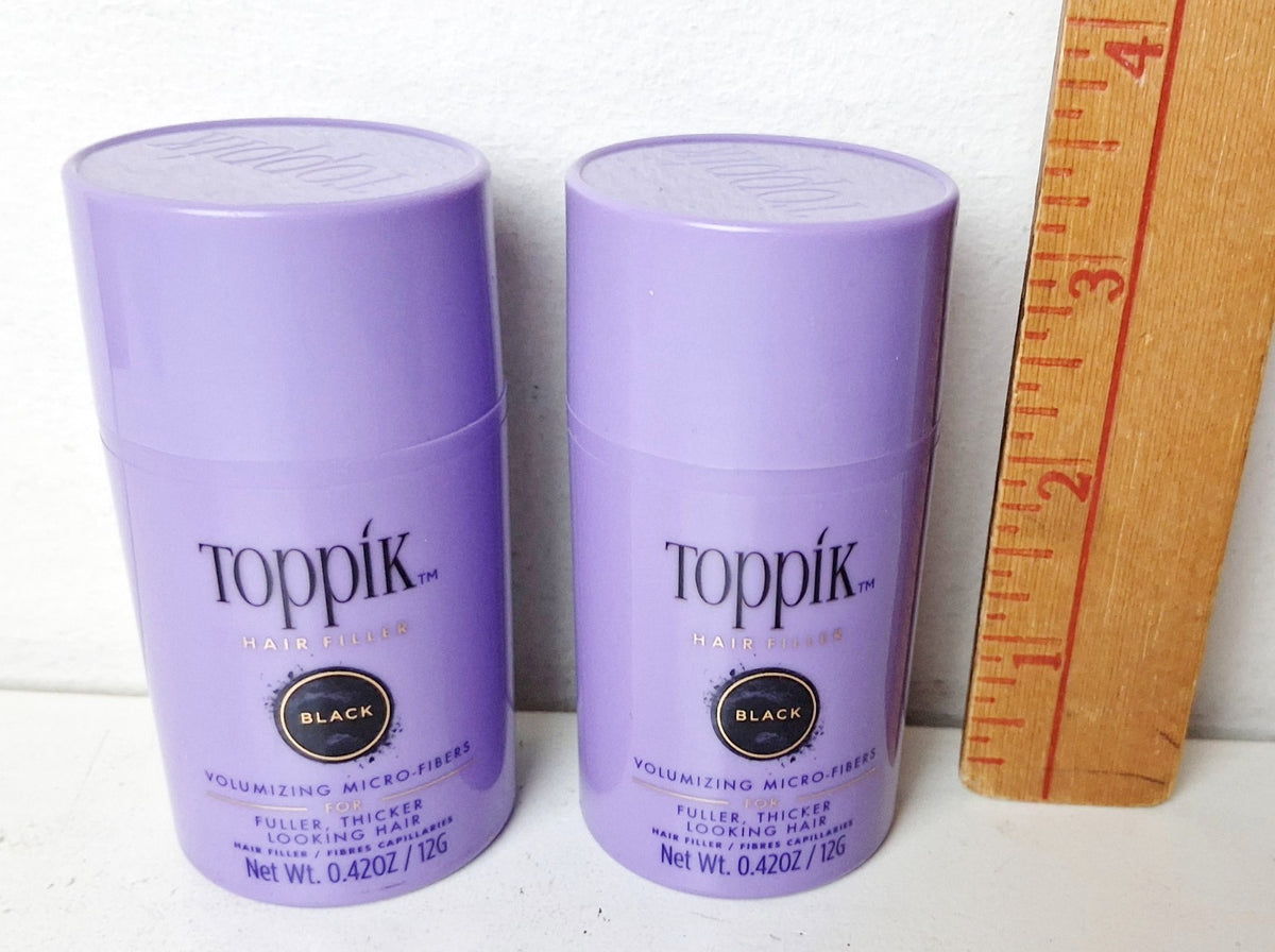 Hair Building Fibers Black 0.42 oz - Volumizing Micro Filling (Lot of 2)
