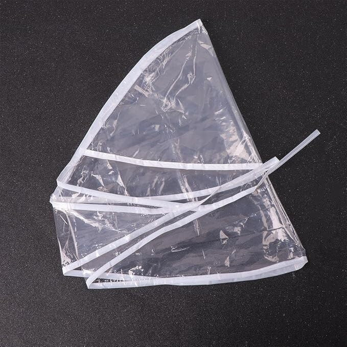 2 Pack Clear Rain Bonnet Waterproof Plastic Hat with Visor Reusable