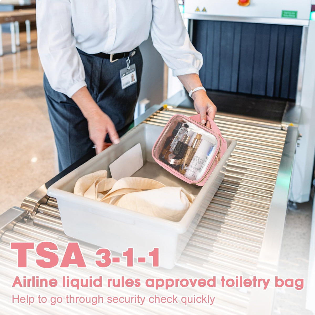 TSA Approved Clear Toiletry Bag 2 Pack Travel Organizer with Handles
