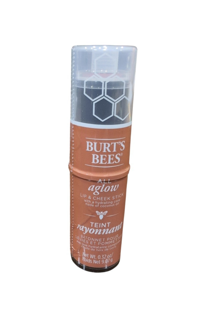 Burt's Bees All Aglow Lip & Cheek Stick Peach Pond 0.32 oz Sealed New