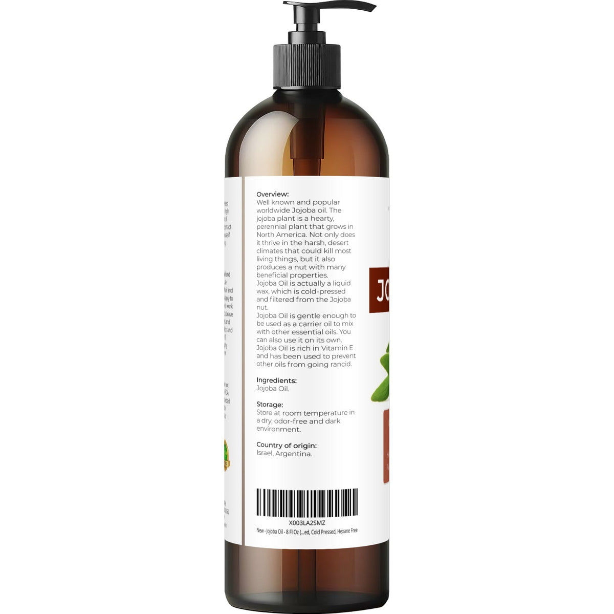 Pure Jojoba Oil - Natural Cold Pressed Moisturizer & Hair Treatment