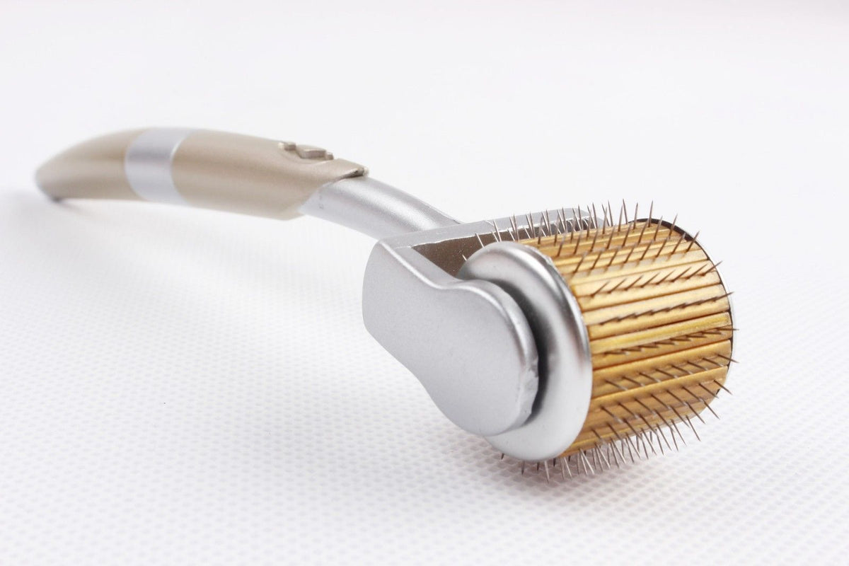 Titanium Derma Roller 1.0mm for Skin Rejuvenation with Travel Case - Anti-Aging Wrinkles