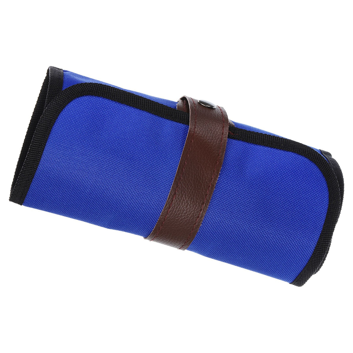 24 Slots Roll Up Pencil Case - Oxford Cloth Storage Pouch for Art & Office Supplies - Blue