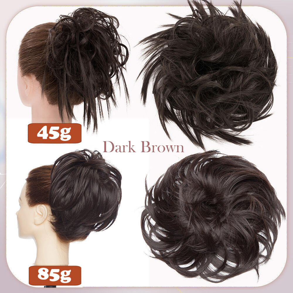 Large Messy Bun Hair Extension Wrap - Thick, Natural Look, Adjustable Updo