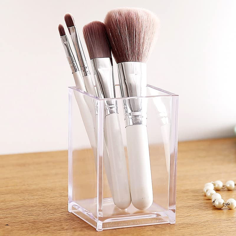 3 Pack Clear Acrylic Cosmetic Pencil Pen Holder Cup – Makeup Brush & Lipstick Organizer