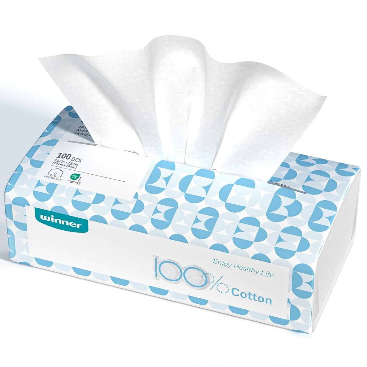 Disposable Cotton Face Towels - 100 Pack Soft & Gentle Skincare Cloths