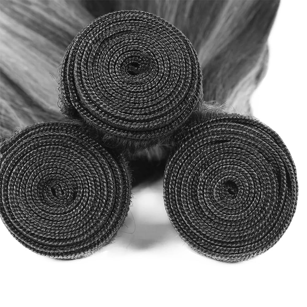Grey Body Wave Human Hair Bundles - 18, 20, 22 Inch Brazilian Virgin Hair