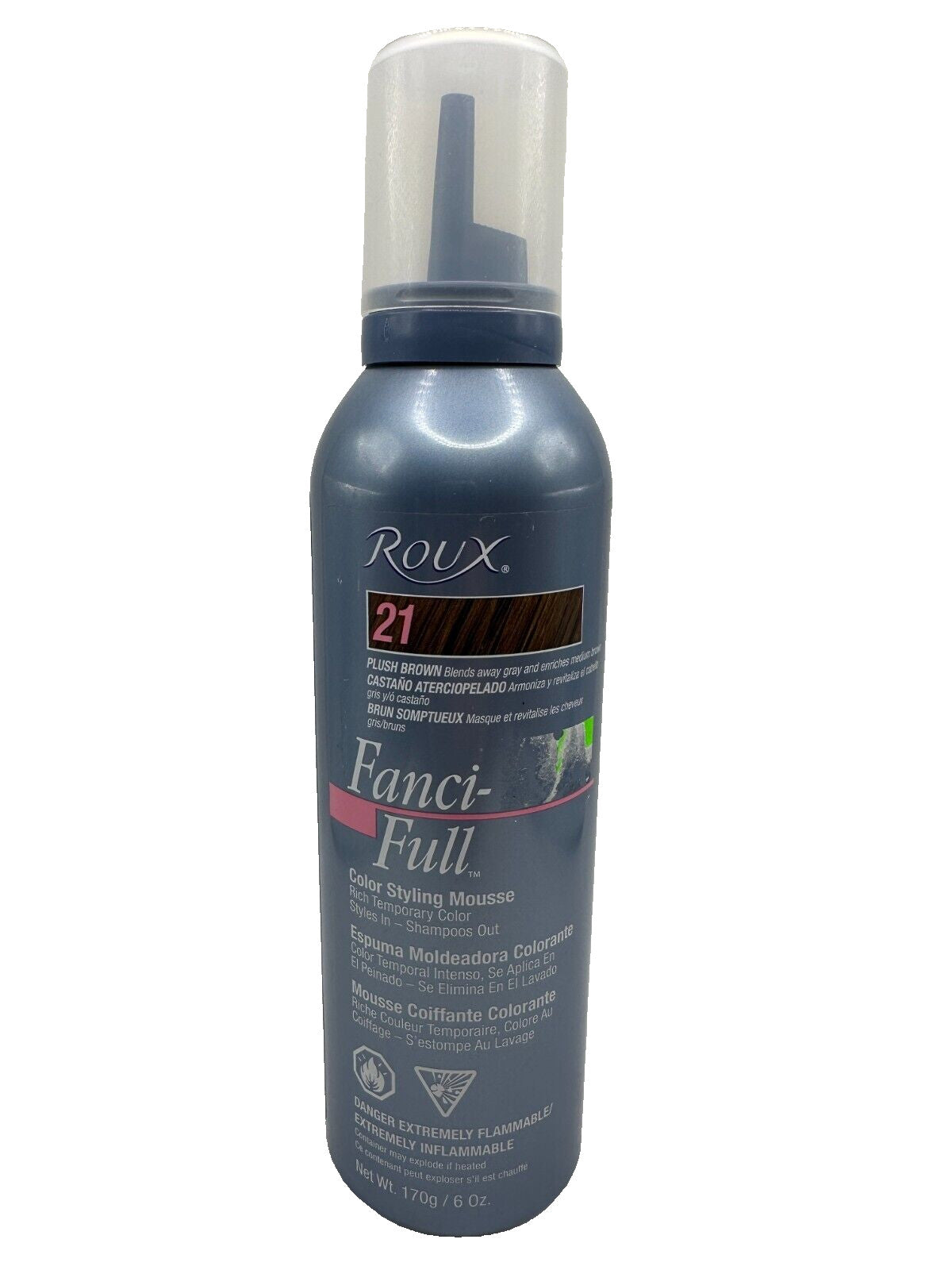 Roux Fanci Full Color Styling Mousse #21 Plush Brown 6fl oz