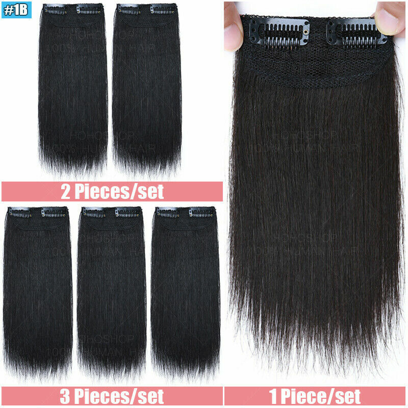 Clip-In Hair Extensions Remy Human Hair Topper - Multiple Colors & Lengths