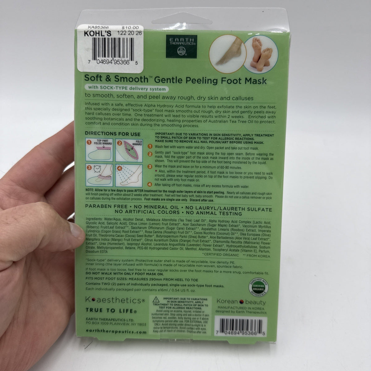 Soft & Smooth Gentle Peeling Foot Mask - 2 Pack