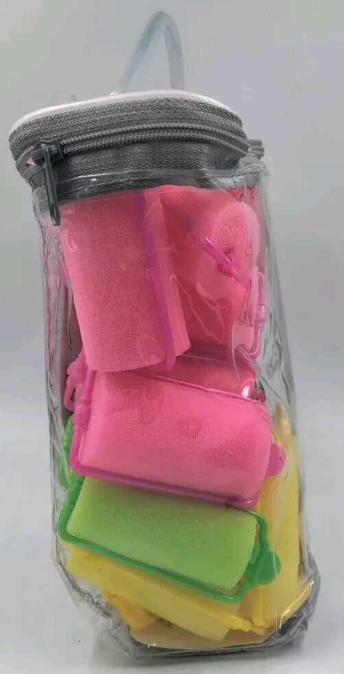 Neon Foam Hair Rollers for Bouncy Curls - 48 Pack Sleep Styling