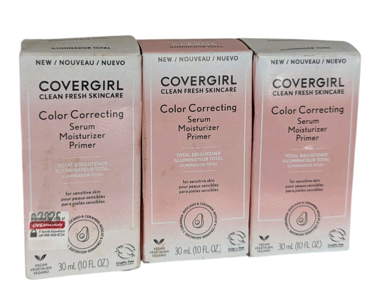 3-Pack Clear Skin Serum Primer and Moisturizer - Light Formula 1 fl oz