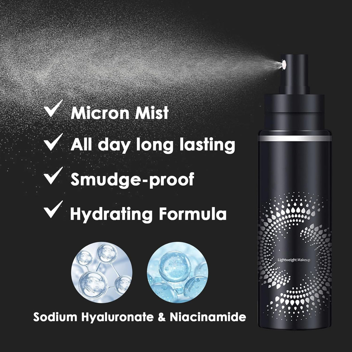 Weightless Waterproof Makeup Setting Spray Set - Long Lasting, Face