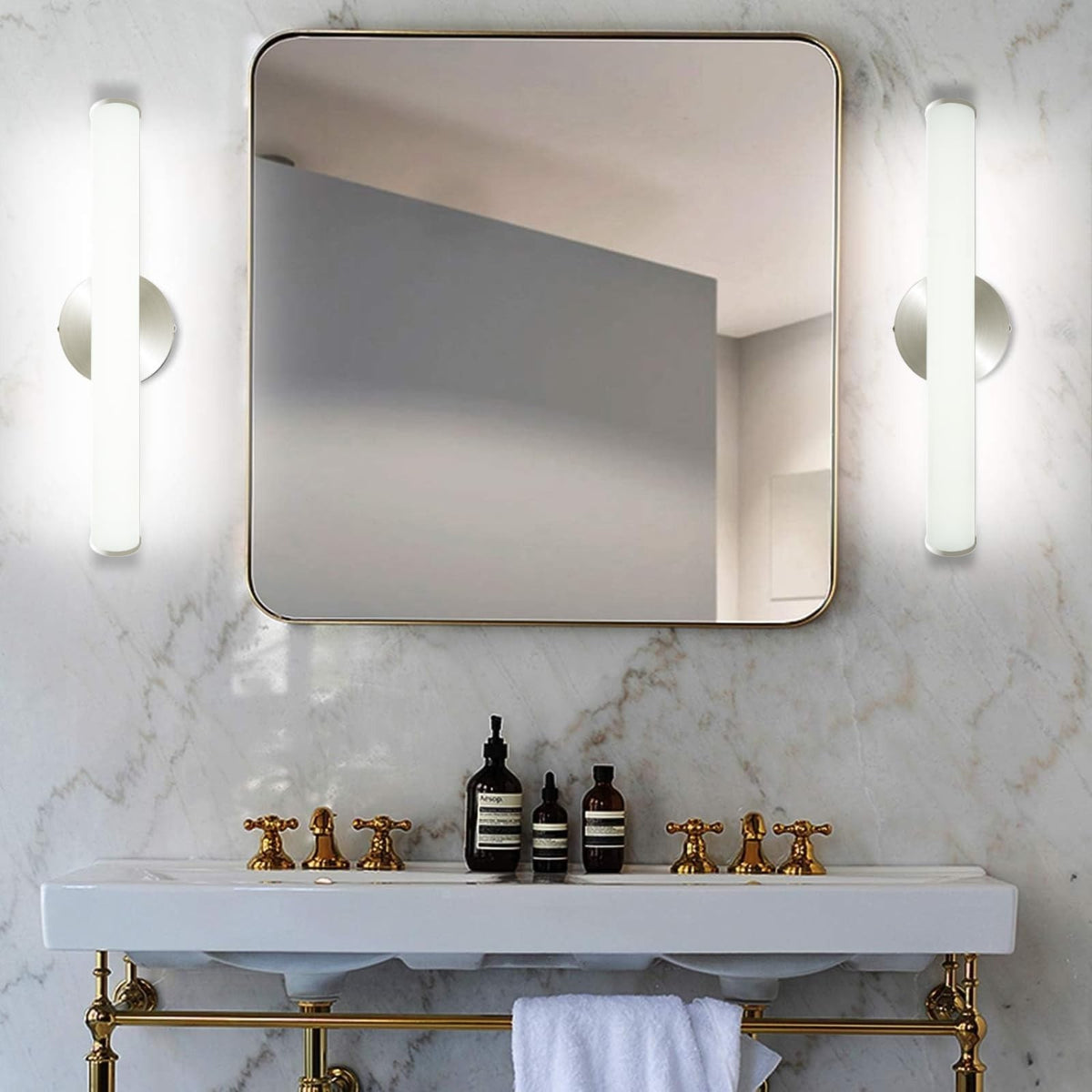 LED Vanity Light 17.3in Bath Wall Fixture 12W 1200lm 4000K Natural White