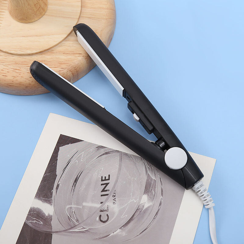 Mini Portable Hair Straightener Curling Iron 2-in-1 Ceramic Styling Tool