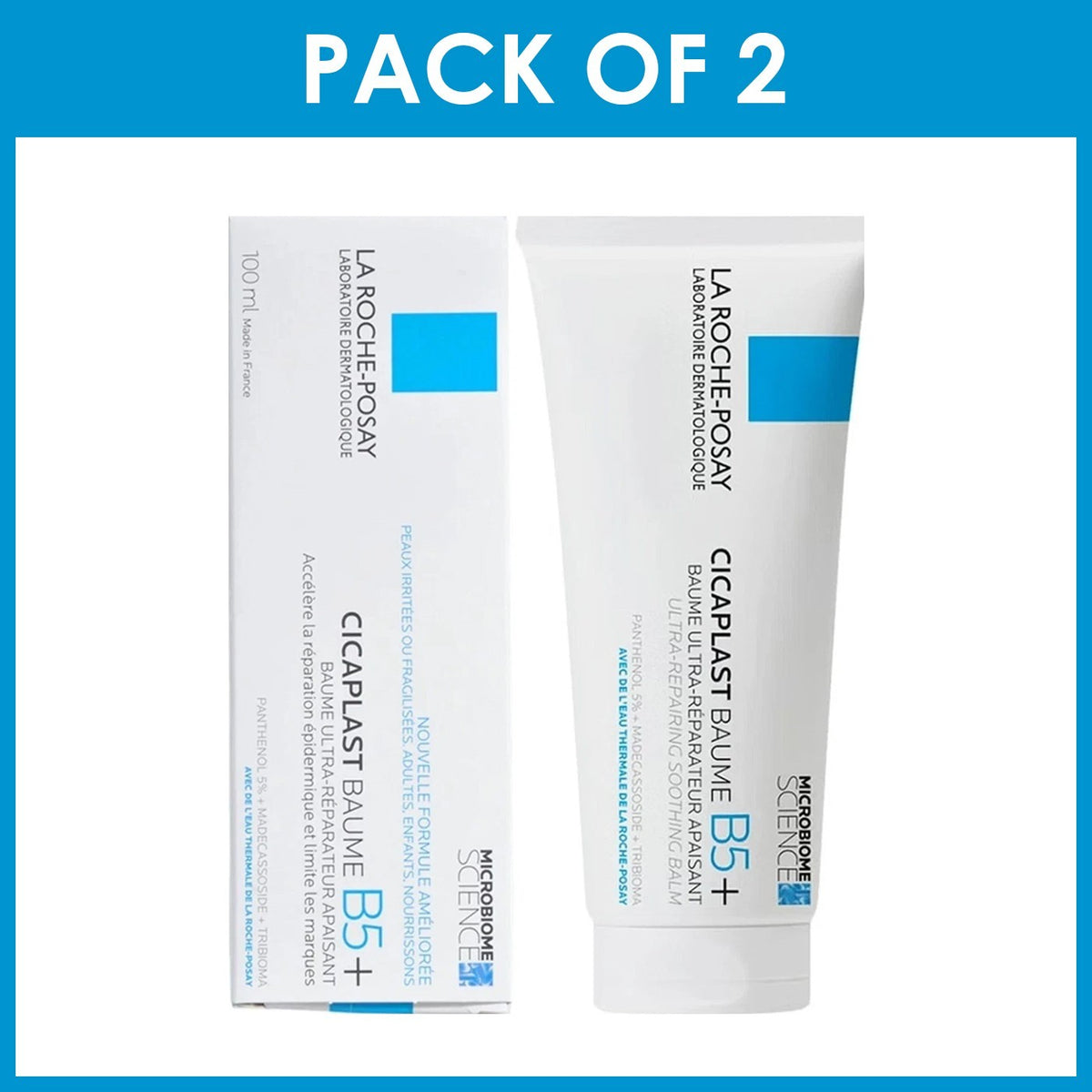 La Roche-Posay Cicaplast Baume B5+ Soothing Balm 100ml - 2 Pack