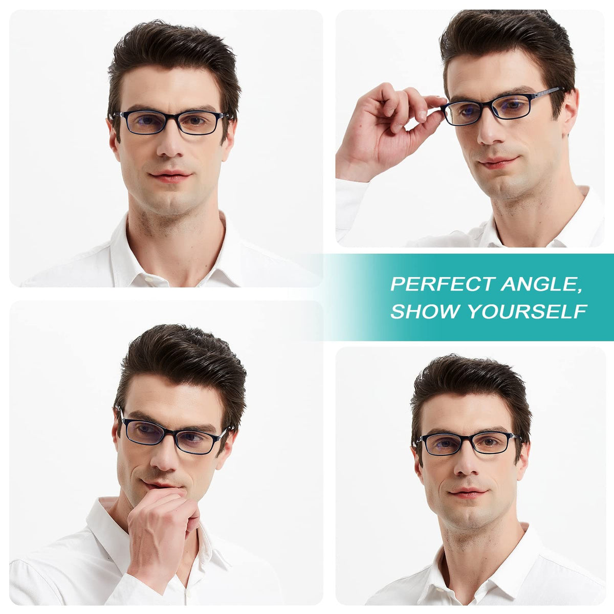 Blue Light Blocking Reading Glasses 2 Pack for Men Women - Stylish Comfort