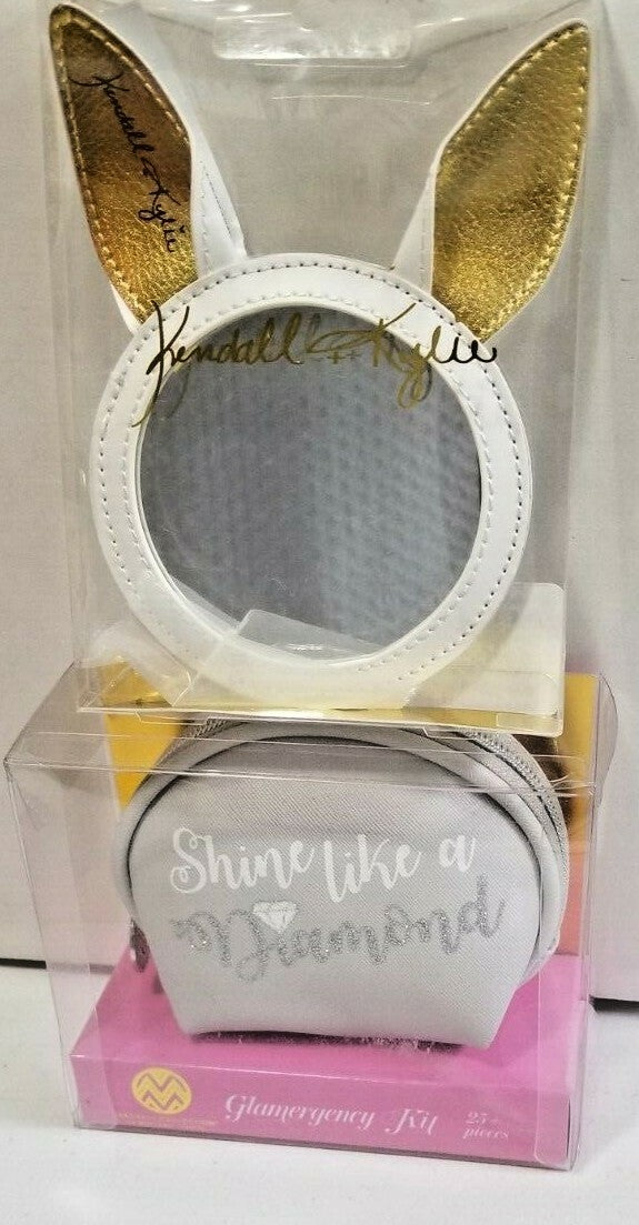 Glamergency Makeup Kit with Mirror - 25+ Pieces Cosmetic & Toiletry Bag