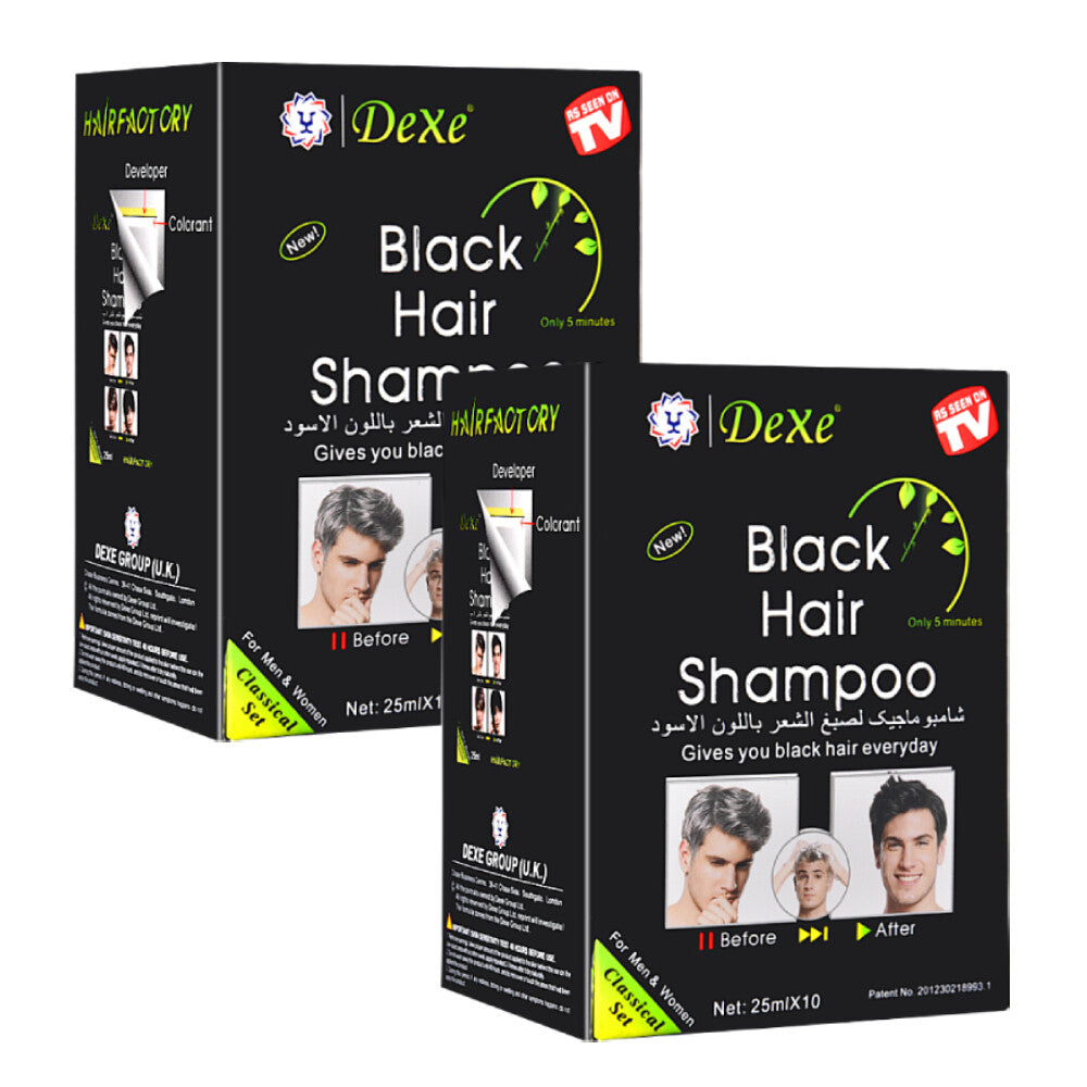 Herbal Black Hair Dye Shampoo Anti-Hair Loss Long-Lasting Nourishment 30 Pack