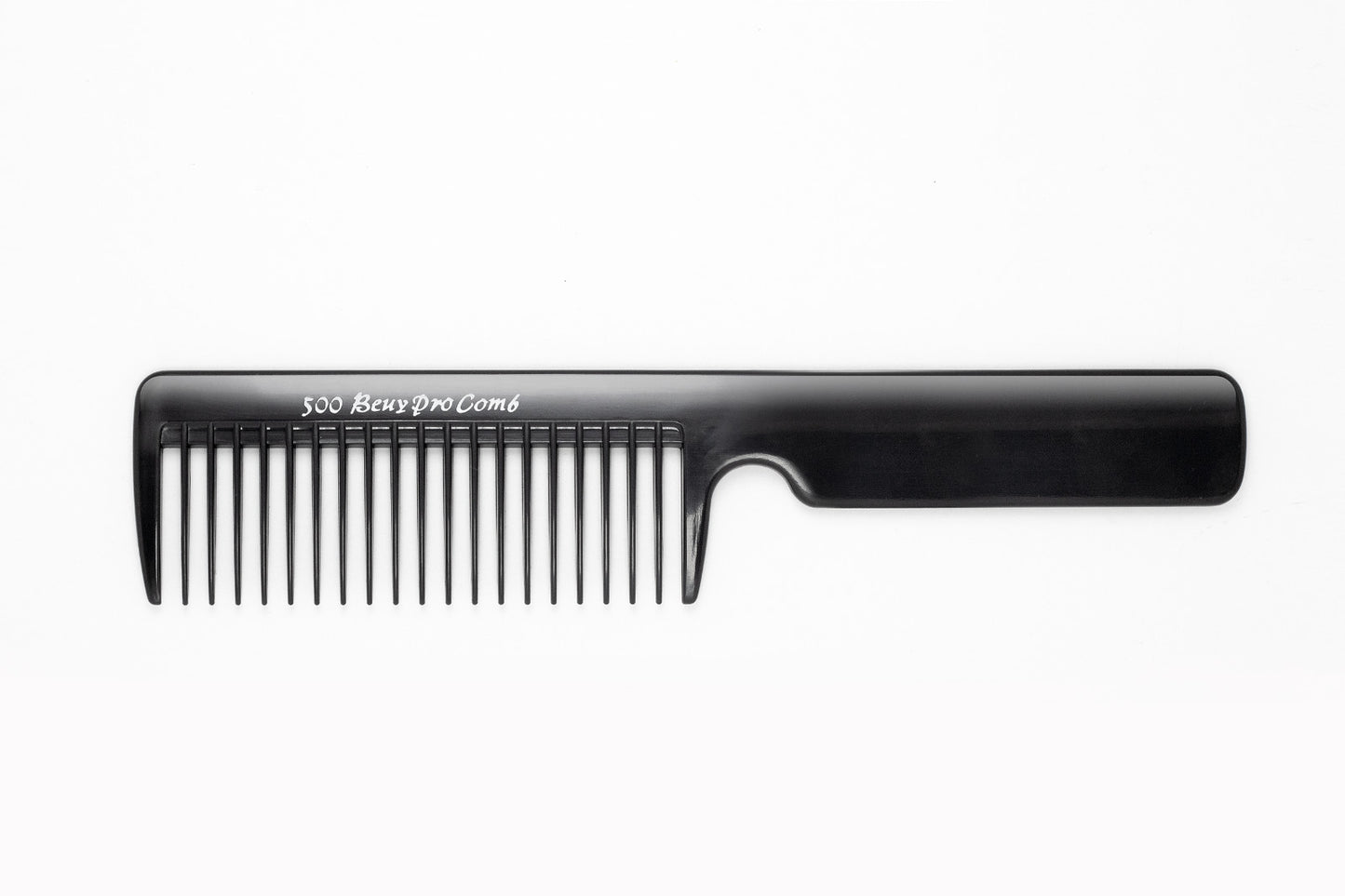Pro Styling Comb with Handle - 8.25 Inch Black Hair Tool Made in Japan