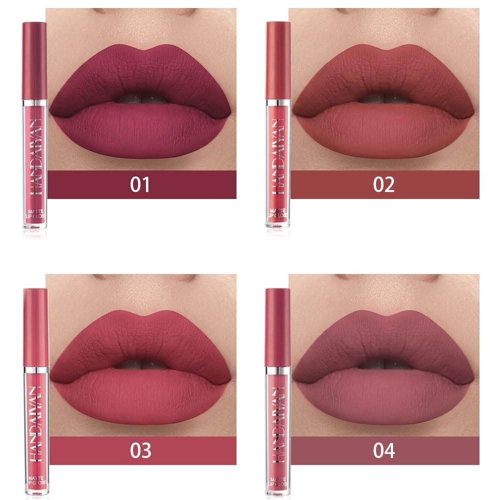 Matte Liquid Lipstick Set - Long Lasting, Moisturizing, 3 Shades
