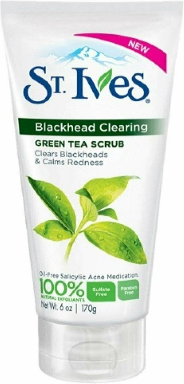 St. Ives Blackhead Clearing Green Tea Facial Scrub Natural Exfoliants