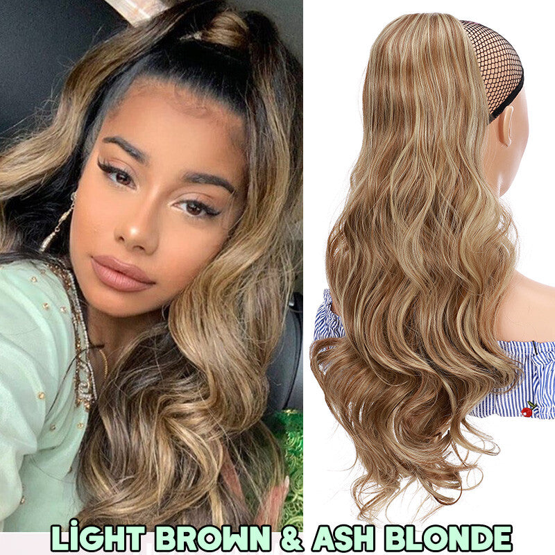 Big Curly Synthetic Ponytail Extensions 200g Thick Clip-In Hair Piece