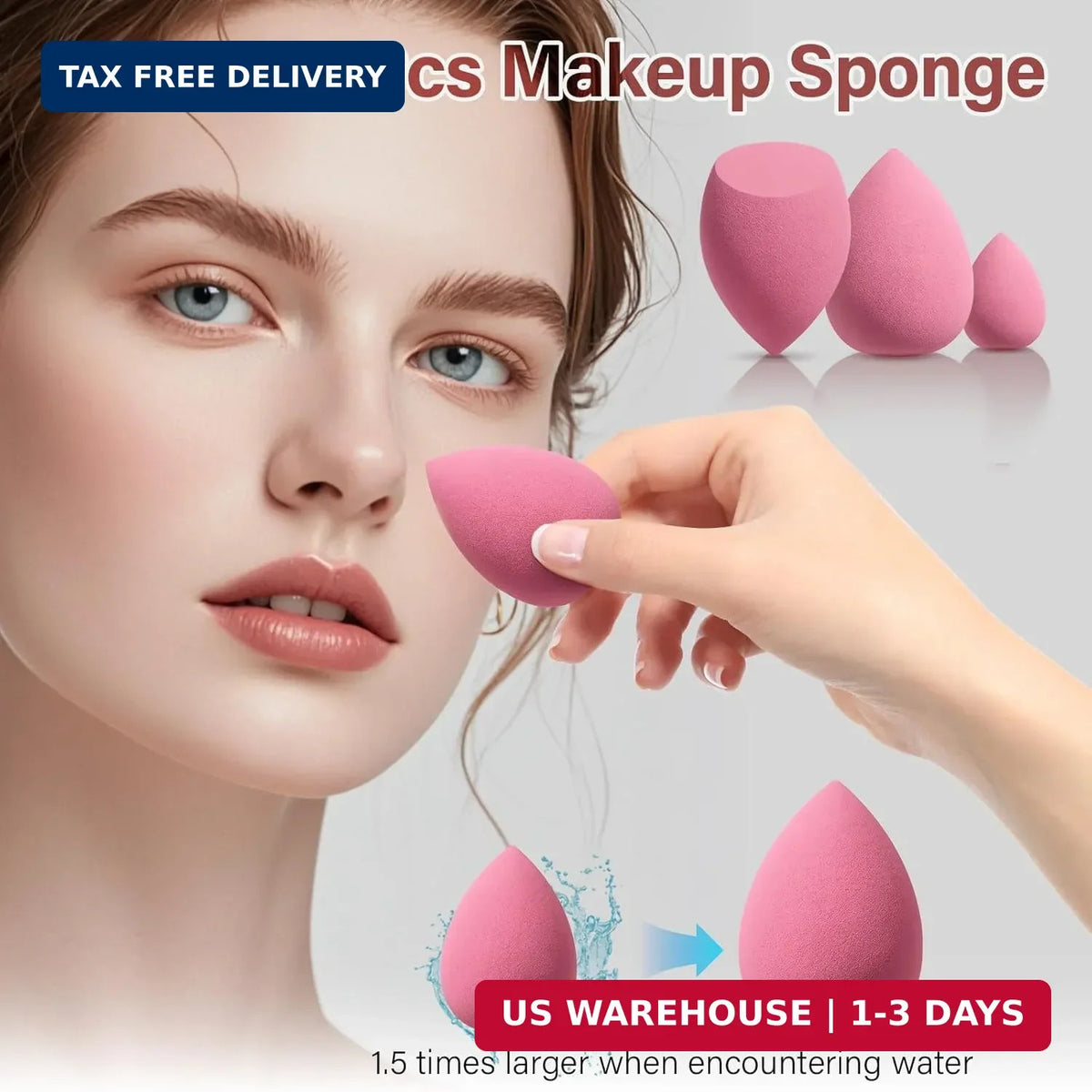 Professional Makeup Brush Set 26 Pcs with Sponges & Puffs - Flawless Finish